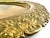 Vintage Ornate Brass Oval Tray With Intricate Floral Motif For Sale - Image 4 of 9