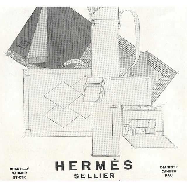 Contemporary 1928 French Art Deco Advertising Print for Hermes Golf and Other Luxury Products, Matted For Sale - Image 3 of 3