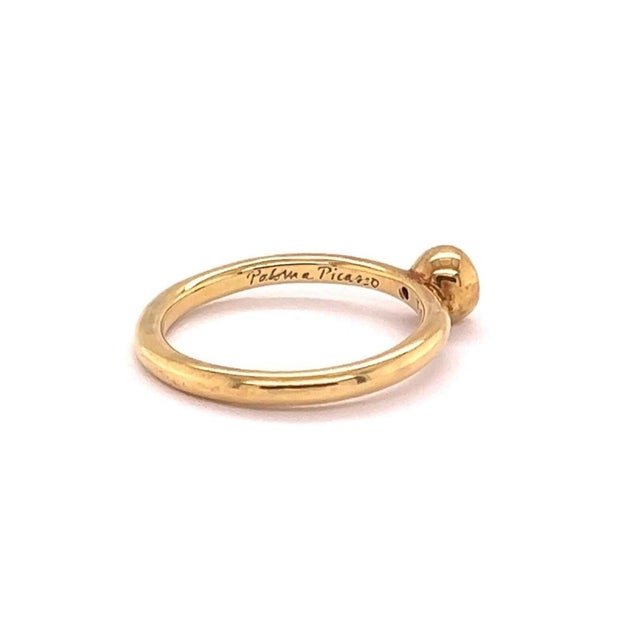 Tiffany and Co. Tiffany & Co. Paloma Picasso Blue Sapphire Ring 18k Yellow Gold Size 6 For Sale - Image 4 of 6