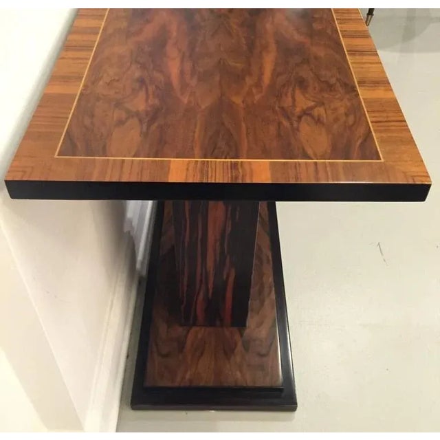 1940s French Art Deco Macassar Ebony Accent Table For Sale - Image 5 of 6