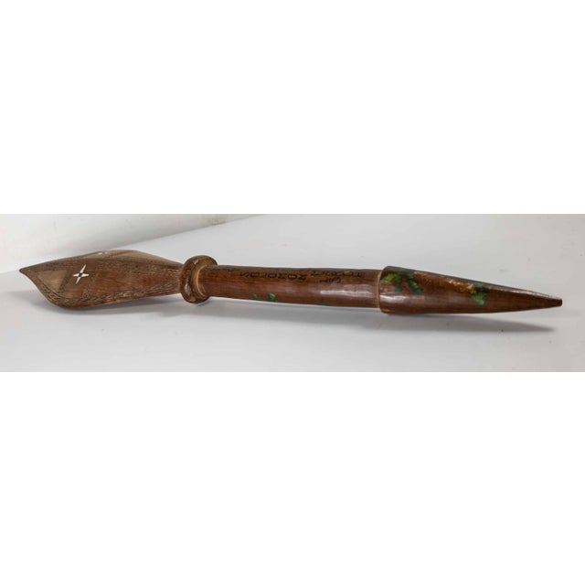Mid-Century Wwii Era Pacific Solomon Islands Tribal Dance Paddle Club For Sale - Image 4 of 15