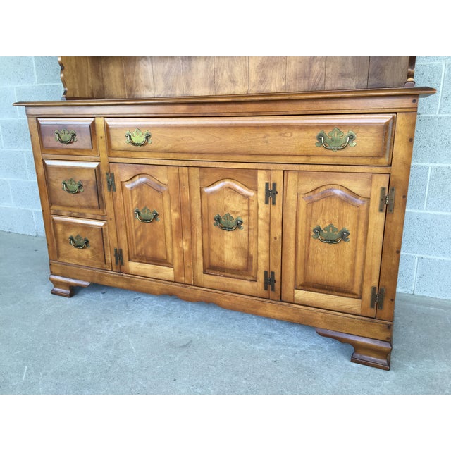 Cushman Colonial Creations Fairfield Harvest Brown 2 Piece Hutch Chairish