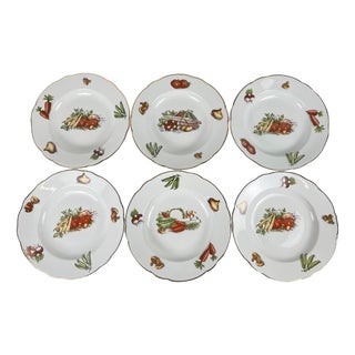 Le Potager Soup Plates from 6 KG Lunéville, 1950s-1970s, Set of 6 For Sale