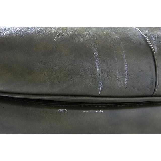 1960s Arne Norell Swedish Tufted Olive Leather Sofa “Jupiter Sofa” For Sale - Image 11 of 12