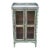 Early 20th Century. Artisan Painted Two Door Display Cabinet For Sale