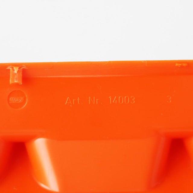 1980s Ds Nos Vintage Wall Hooks Rail Coat Hanger Orange Space Age Plastic GDR 1970s 1980s For Sale - Image 5 of 12