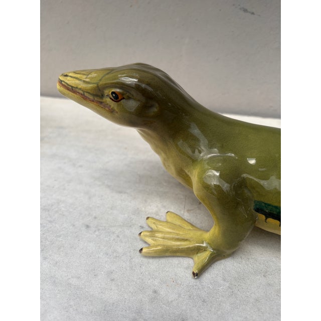 1950s Large French Majolica Lizard Vallauris Circa 1950 For Sale - Image 5 of 12