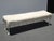 1960s Vintage Hollywood Regency White Bed Side Bench With Cast Iron Skirt For Sale - Image 4 of 12
