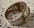 1980s Sterling Silver Mother of Pearl, Black Onyx, & Marcasite Band Ring. Size 11 For Sale - Image 4 of 6
