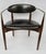C. .1950's;: Original Dan Johnson, "Viscount," Arm/Lounge/Accent chair in a lovely carved walnut wood, with brass details...