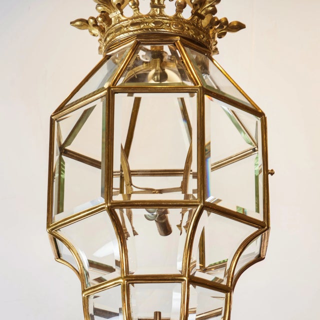Baroque Gold Dore Bronze Octagon Shaped Lantern For Sale - Image 3 of 8