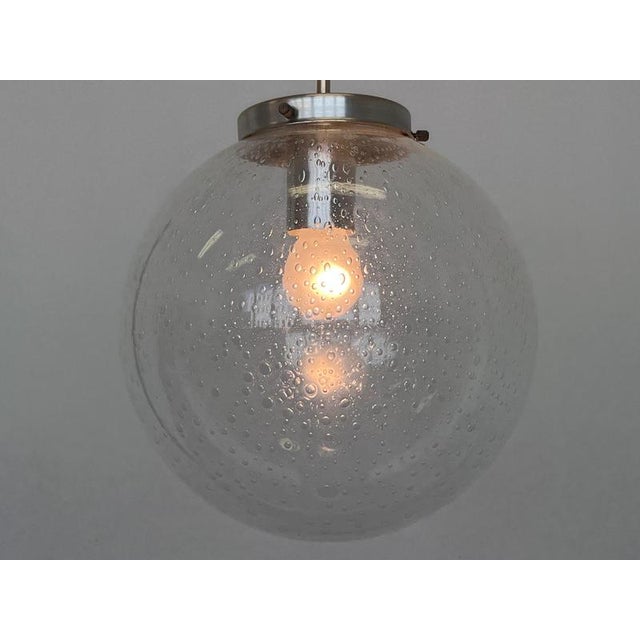 Mid-Century Art Glass Pendant Lights, Former Czechoslovakia, 1970s, Set of 2 For Sale - Image 3 of 9