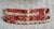 Brick Red Custom Made Designer Drapery Red Panels Linen Gold Damask Pinch Pleat , Interlined 68 X 94 Pair,Tiebacks New For Sale - Image 8 of 11