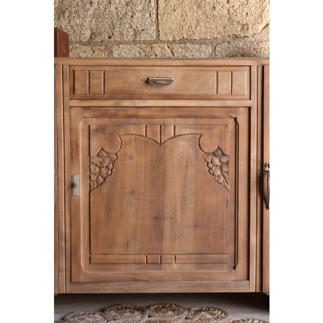 Large Art Deco Walnut Buffet, 1930s For Sale - Image 6 of 10