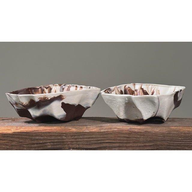 Vintage Marbleized Studio Craft Ceramic Bowls (Set of 4) For Sale In Philadelphia - Image 6 of 10