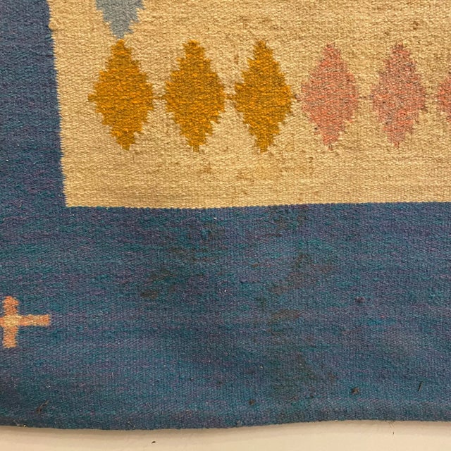 Late 20th Century Large Mid-Century Modern Tapestry Rug For Sale - Image 5 of 8