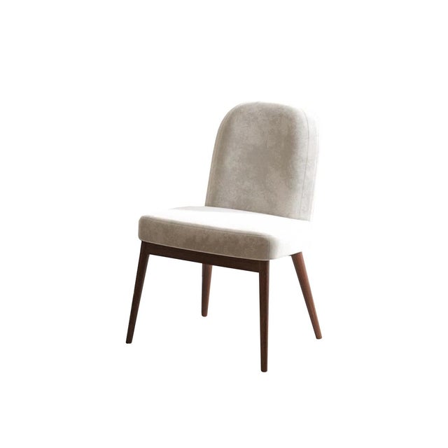 Essex White Velvet Chair by Javier Gomez For Sale - Image 6 of 6