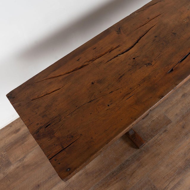 Early 19th Century Early 19th Century Swedish Dark Pine Console Table For Sale - Image 5 of 14
