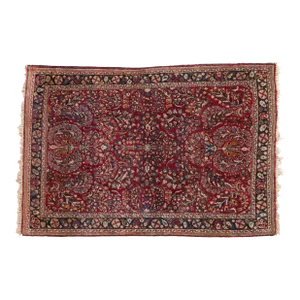 Vintage Sarouk Rug - 3'4" X 4'11"