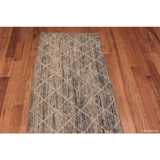Moroccan Nazmiyal Collection Modern Moroccan Design Runner Rug For Sale - Image 3 of 8