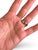 Boho Chic Larimar Large Gemstone Ring Sterling Silver & Gold Vermeil Sz 7 New! For Sale - Image 3 of 7