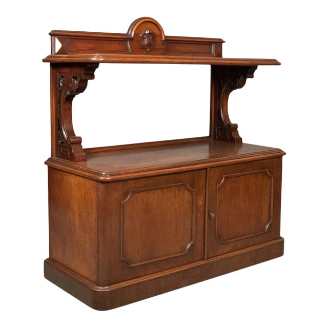 1870s Mid Victorian Mahogany Scottish Server Buffet Cabinet For Sale