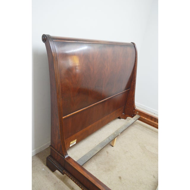 Henredon Henredon Mahogany Sleigh Queen Bed For Sale - Image 4 of 16