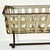 Metal 1970s Vintage Farmhouse Boho Chic Rustic Tin Wall-Mounted Basket Shelf With Towel Bar. For Sale - Image 7 of 18