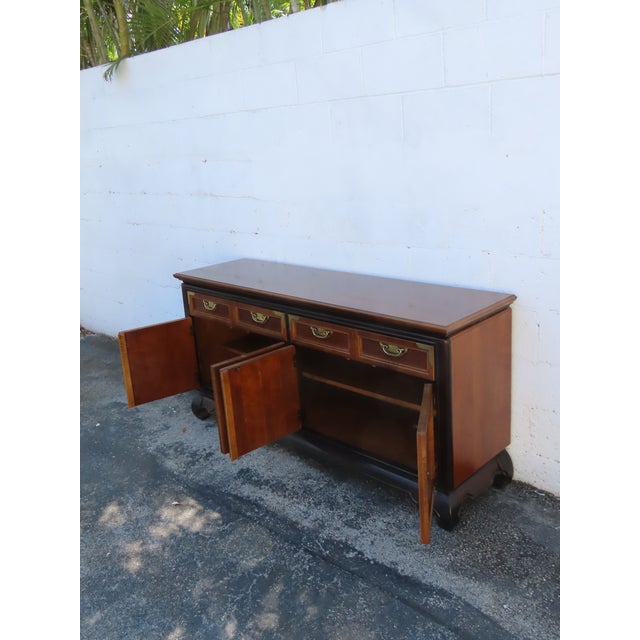 Broyhill Hollywood Regency Long Low Dresser Sideboard Media Cabinet 6353 For Sale - Image 15 of 18