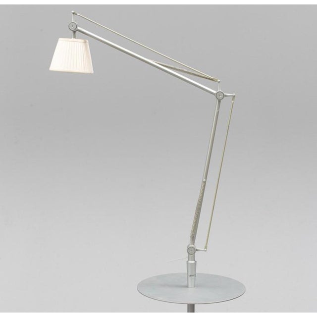 Achimoon Table and Lamps with Pleated Fabric Shade by Philippe Starck for Flos Italy, 1993, Set of 2 For Sale - Image 6 of 11