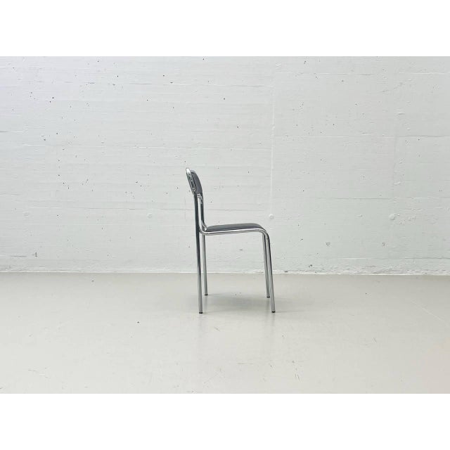 Black Vintage Italian Bauhaus-Style Stackable Chair, 1980s For Sale - Image 8 of 15