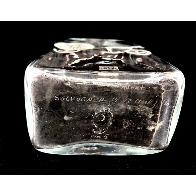 1970s 1970s Meisner Danish Etched Glass Decanter Solvognen Viking Sun Chariot For Sale - Image 5 of 7