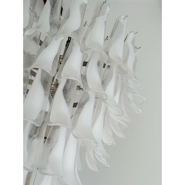 Eclectic White Murano Chandelier For Sale - Image 14 of 15