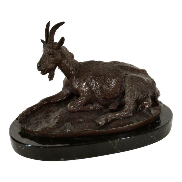 Chevre Allongee (Reclining Goat) C.1860 Sculpture For Sale