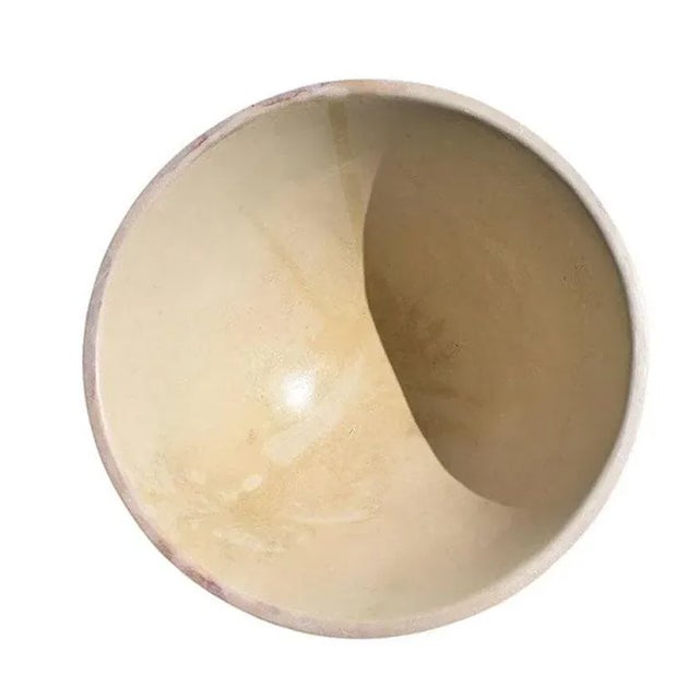 Mid 20th Century Mid-Century Transitional Tall Purple Decorative Stoneware Bowl For Sale - Image 5 of 8