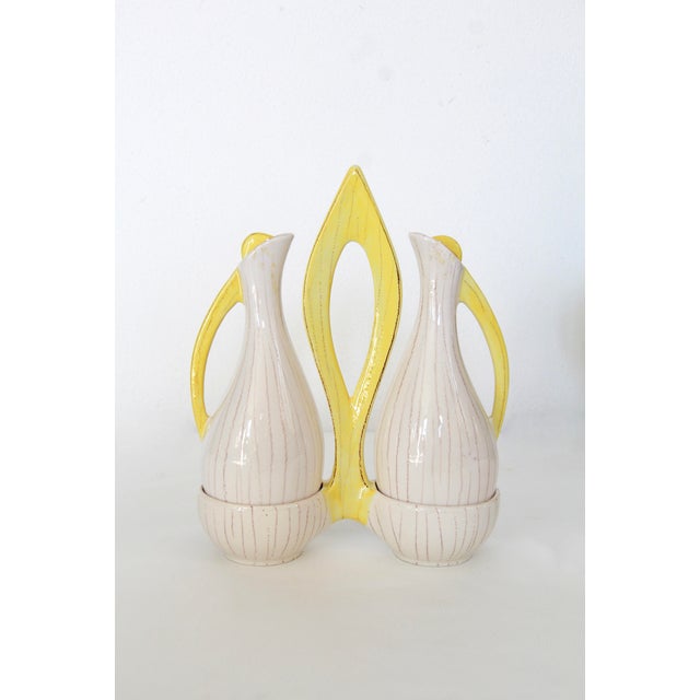 Ceramic Mid-Century Modern Oil and Vinegar Cruet Set by Esperia, Italy, 1950s, Set of 3 For Sale - Image 7 of 10