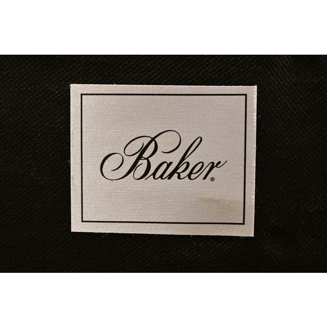 Baker Furniture English Regency Rolled Arm Sofa of Loveseat For Sale - Image 14 of 15