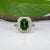 2020s 2.5Ct Chrome Tourmaline Ring With 100 Natural Diamonds: Solid 14k Gold, 11x7mm, Size 6.75 For Sale - Image 5 of 9