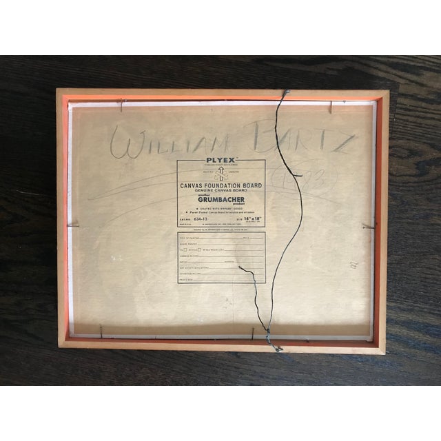 1980s Still Life Painting in Orange and Gloss Black Frame For Sale - Image 5 of 6