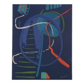 1960s Mid Century Modern Andres Lanskoy Abstract Signed, Limited Edition Print For Sale