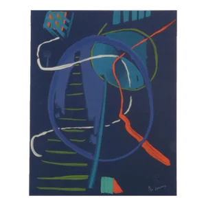 1960s Mid Century Modern Andres Lanskoy Abstract Signed, Limited Edition Print