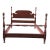 1950s Mid Century Colonial Full Size Pineapple Four Post Bedframe For Sale