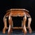 1980s Vintage Chinese Rosewood Hexagonal Stool / Mother of Pearl Inlay Plant Stand For Sale - Image 5 of 9