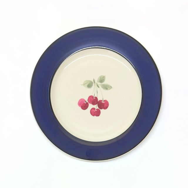 Blue Wide Band Cool-Toned Wall Plate Curation - Group of 7 For Sale - Image 8 of 12