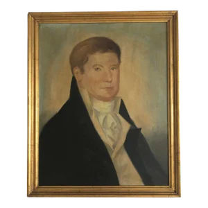 Early 20th Century Alexander Clayton Oiginal Oil Painting Portrait of a Doctor