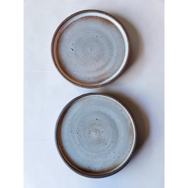 Stoneware Plates by Jean and Norbert Pierlot for Ratilly, Puisaye, 1970s, Set of 6 For Sale - Image 4 of 7