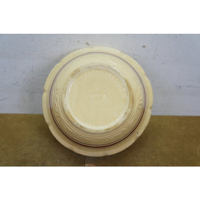 Mid 20th Century Robinson Ransbottom Roseville Ohio 305 Geometric Mixing Bowl Red For Sale - Image 12 of 14