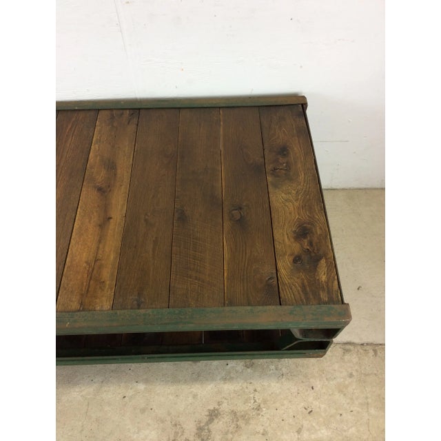 1940s Mid Century Two Tier Industrial Cart Coffee Table For Sale - Image 5 of 12