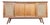 Restored Mid-Century Modern Walnut Media Console With Cane & Tambour Doors For Sale