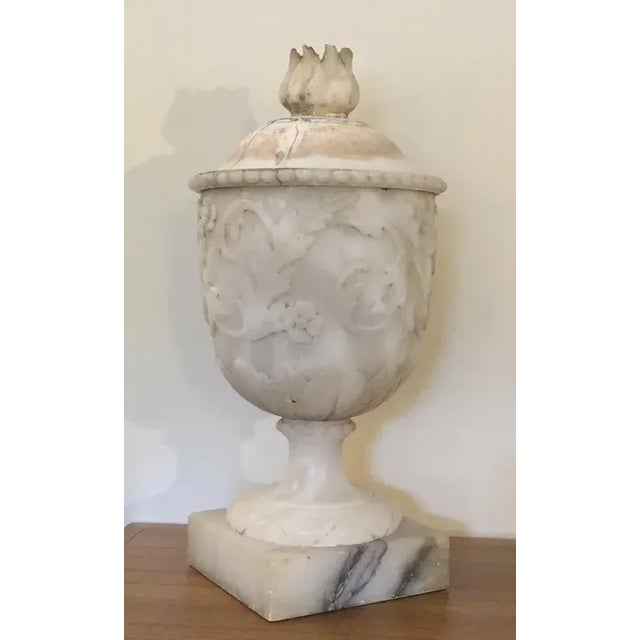 Antique 19th Century Italian Grand Tour Carved Alabaster Marble Vase in the Piranesi Style For Sale In New York - Image 6 of 11